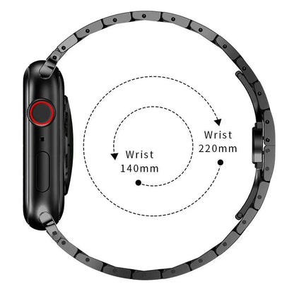 Das Edelstahlarmband der Black Mamba-Kollektion für die Apple Watch