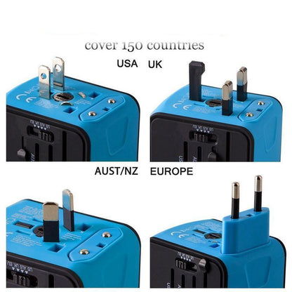 Universal Reiseadapter Weltweit mit USB – 4 Geräte Ladefunktion, CE Zertifiziert, Kompakt &amp; Sicher