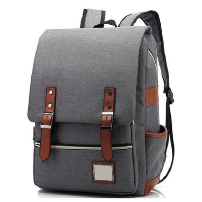 Vintage Laptop Rucksack mit USB – Schulrucksack für Uni, Reisen &amp; Alltag, 15.6 Zoll