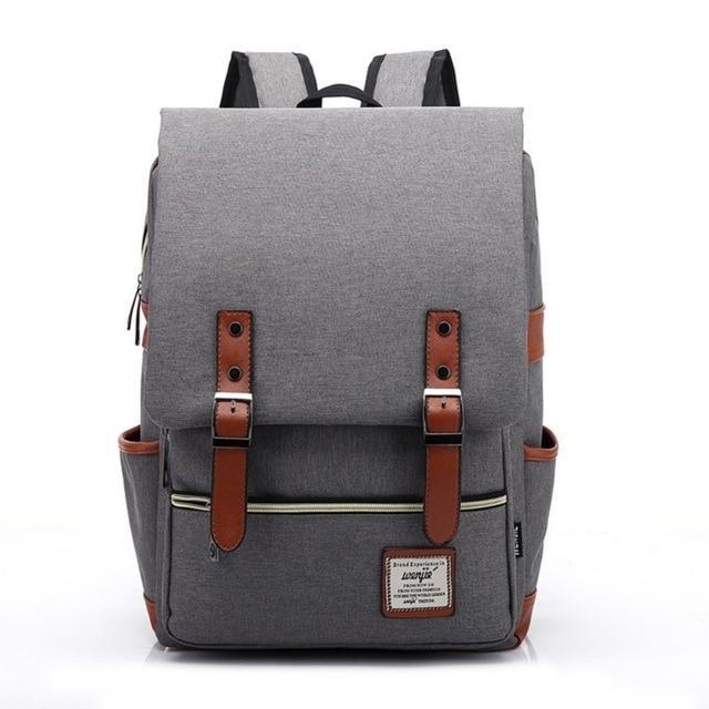 Vintage Laptop Rucksack mit USB – Schulrucksack für Uni, Reisen &amp; Alltag, 15.6 Zoll