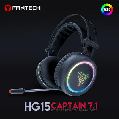 RGB Gaming-Headset mit 7.1 Surround-Sound – USB-Kopfhörer mit Mikrofon, LED &amp; Geräuschunterdrückung für PC, PS4, Xbox, Handy