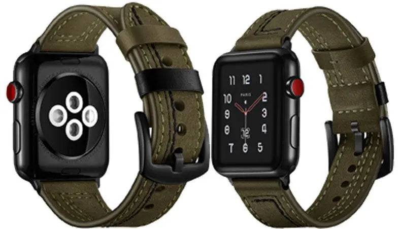 American Warrior Herren-Lederarmband für Apple Watch