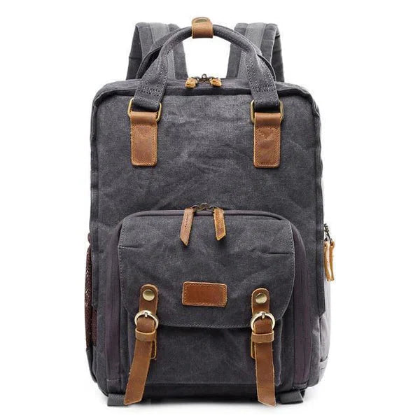 Wasserdichter gewachster Canvas-Kamera-Rucksack
