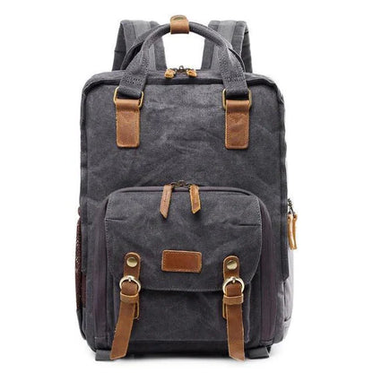 Wasserdichter gewachster Canvas-Kamera-Rucksack
