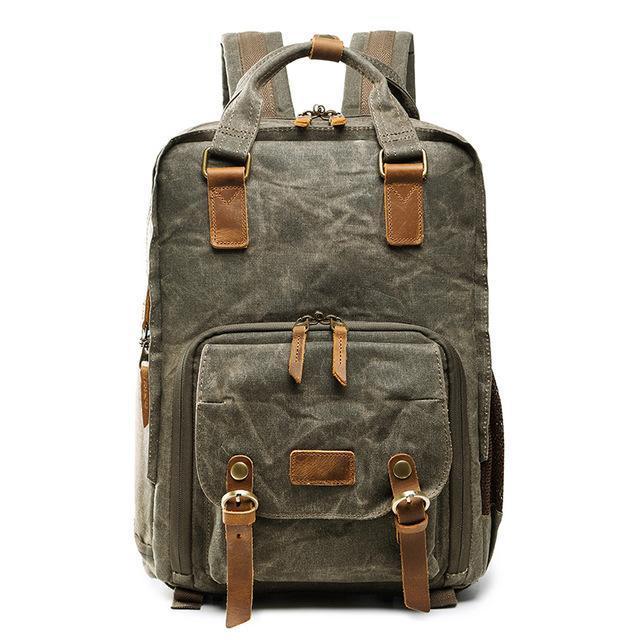 Wasserdichter gewachster Canvas Kamera Rucksack