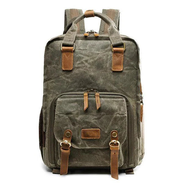 Wasserdichter gewachster Canvas-Kamera-Rucksack