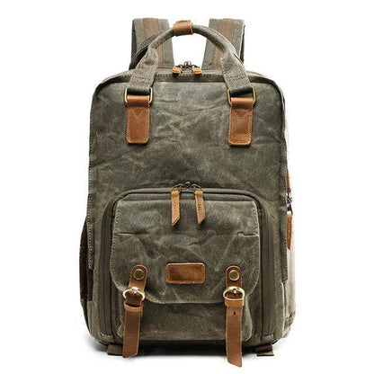 Wasserdichter gewachster Canvas-Kamera-Rucksack