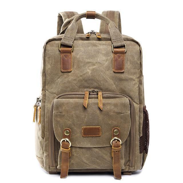 Wasserdichter gewachster Canvas Kamera Rucksack