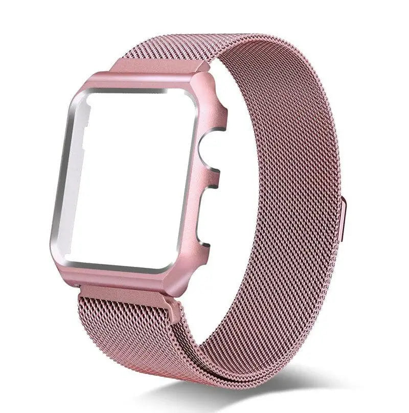 Makellos verarbeitetes Edelstahl-Mesh-Loop-Armbandgehäuse für die Apple Watch