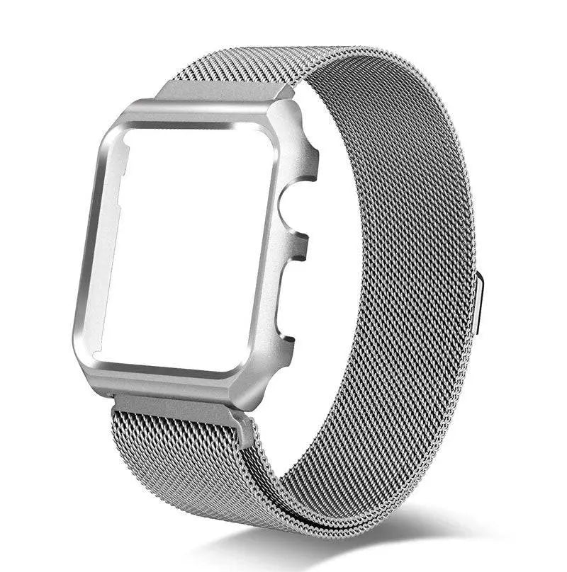 Makellos verarbeitetes Edelstahl-Mesh-Loop-Armbandgehäuse für die Apple Watch