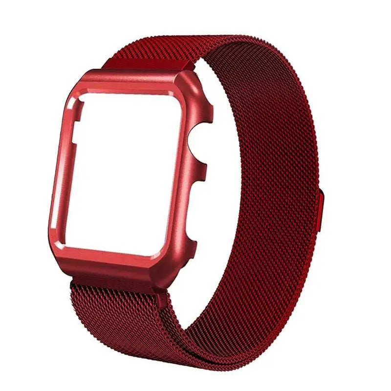 Makellos verarbeitetes Edelstahl-Mesh-Loop-Armbandgehäuse für die Apple Watch