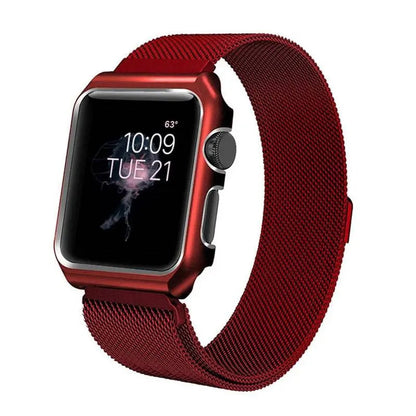 Makellos verarbeitetes Edelstahl-Mesh-Loop-Armbandgehäuse für die Apple Watch