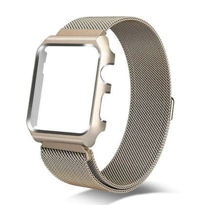 Makellos verarbeitetes Edelstahl-Mesh-Loop-Armbandgehäuse für die Apple Watch