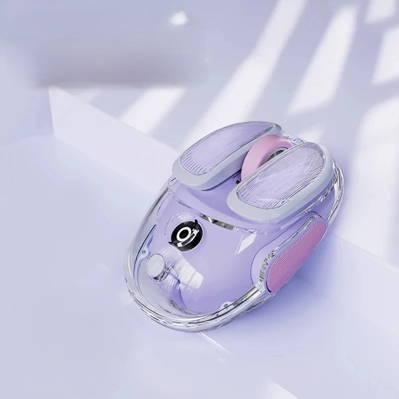 Silent Dual-Mode Wireless Transparent Mouse – Ergonomisch, Wiederaufladbar &amp; Ultra-Präzise für Büro &amp; Gaming