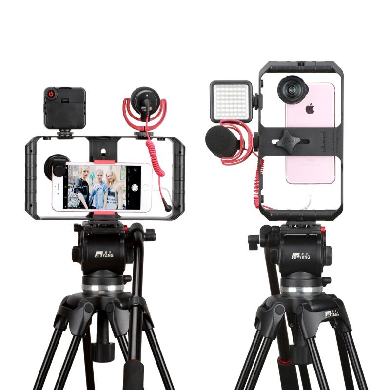Smartphone Video Rig Stabilizer Mit Licht