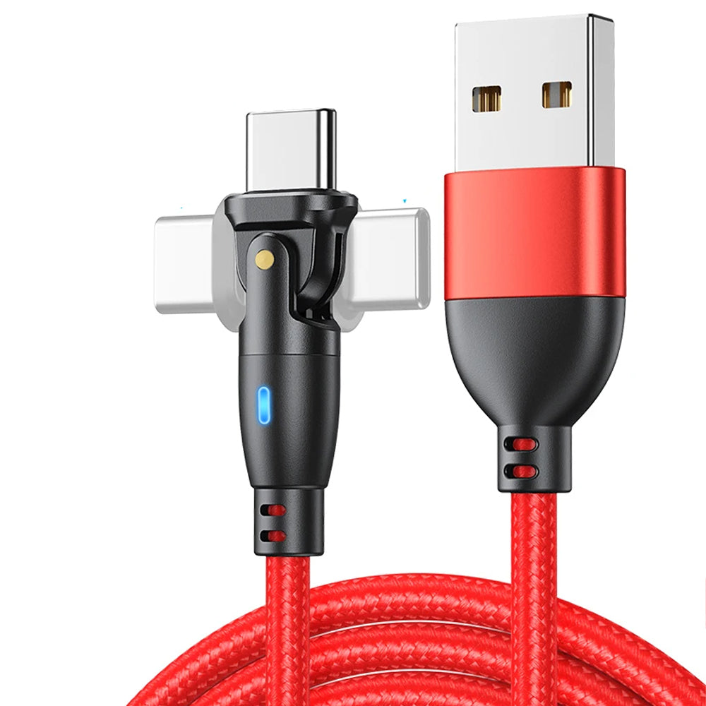 High Durability &amp; Premium 3A Schnellladekabel Typ C für Samsung 180 Rotation Apple iPhone Kabel Micro USB Ladegerät Datenkabel für Xiaomi Realme