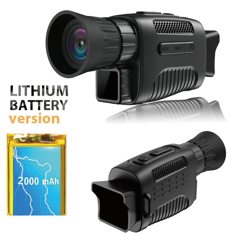 Nachtsicht-Monokular 3x optischer Zoom, 10MP Fotos, 1088p Video, 300m Reichweite, wetterfest