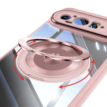 CrystalSpin Pixel 9 Pro XL, 9 Pro, 9 mit 360° Ständerhülle mit Linsenschutz