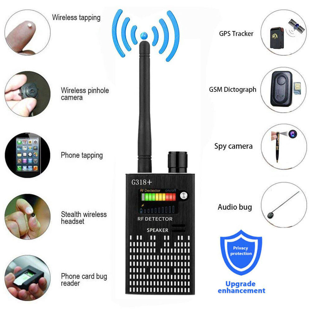 Anti-Spionage-Signal-Bug-RF-Detektor, versteckte Kamera, Laserlinse, GSM-GPS-Gerätefinder