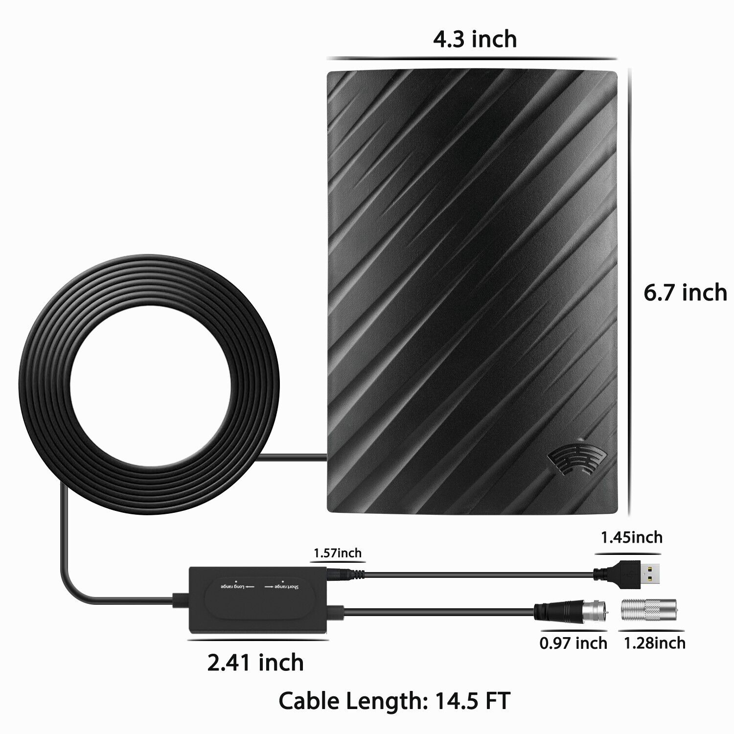 Langstrecken-Innen-HDTV-4K-Digitalantenne 600 Meilen