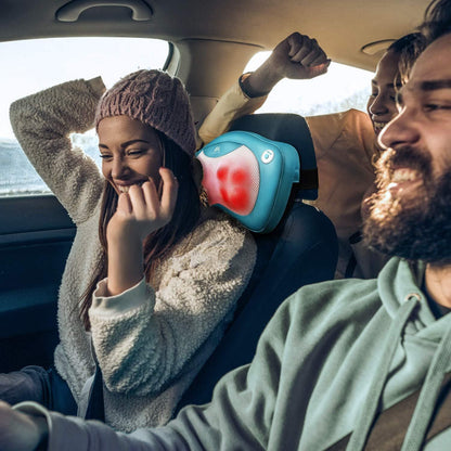 Shiatsu-Massagesitzkissen mit 8 Knetköpfen &amp; Infrarotwärme | Nacken Rücken Schulter | Auto &amp; Zuhause