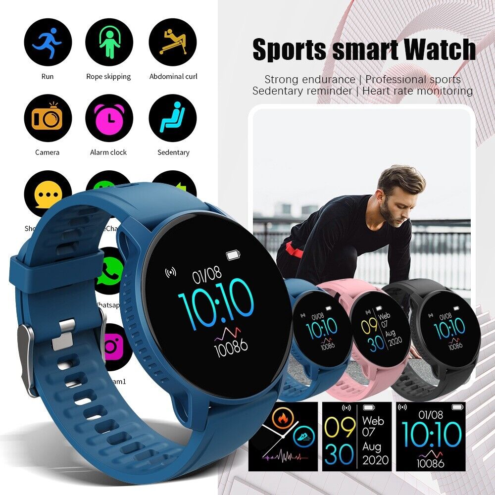 Zelara 1,3 Zoll HD Rundbildschirm Sport Smart Watch Fitness Herzfrequenz-Tracker