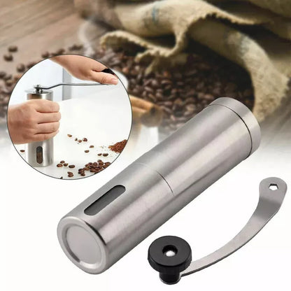 Tragbarer Kaffee grinder aus Edelstahl mit Keramikmahlwerk Bohnenmühle