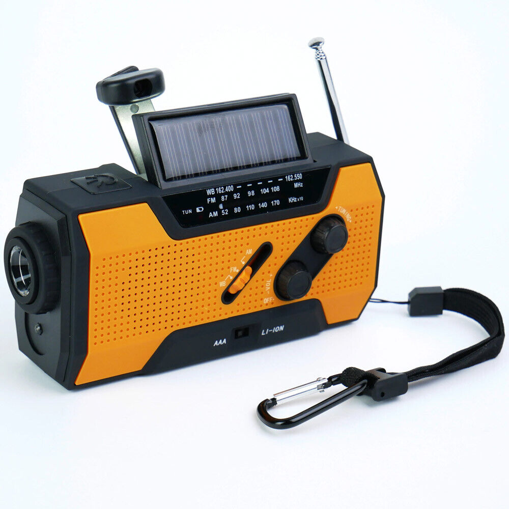 Notfall-Solar-Handkurbel-Wetterradio 2000Mah Powerbank-Ladegerät