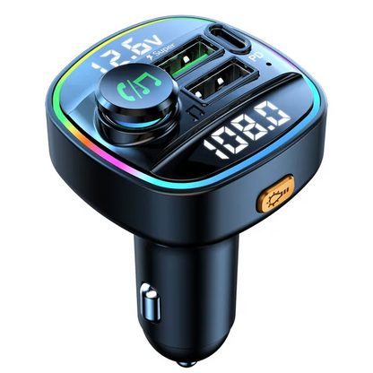 Bluetooth 5.0 Auto Drahtloser FM Transmitter Adapter USB Ladegerät AUX