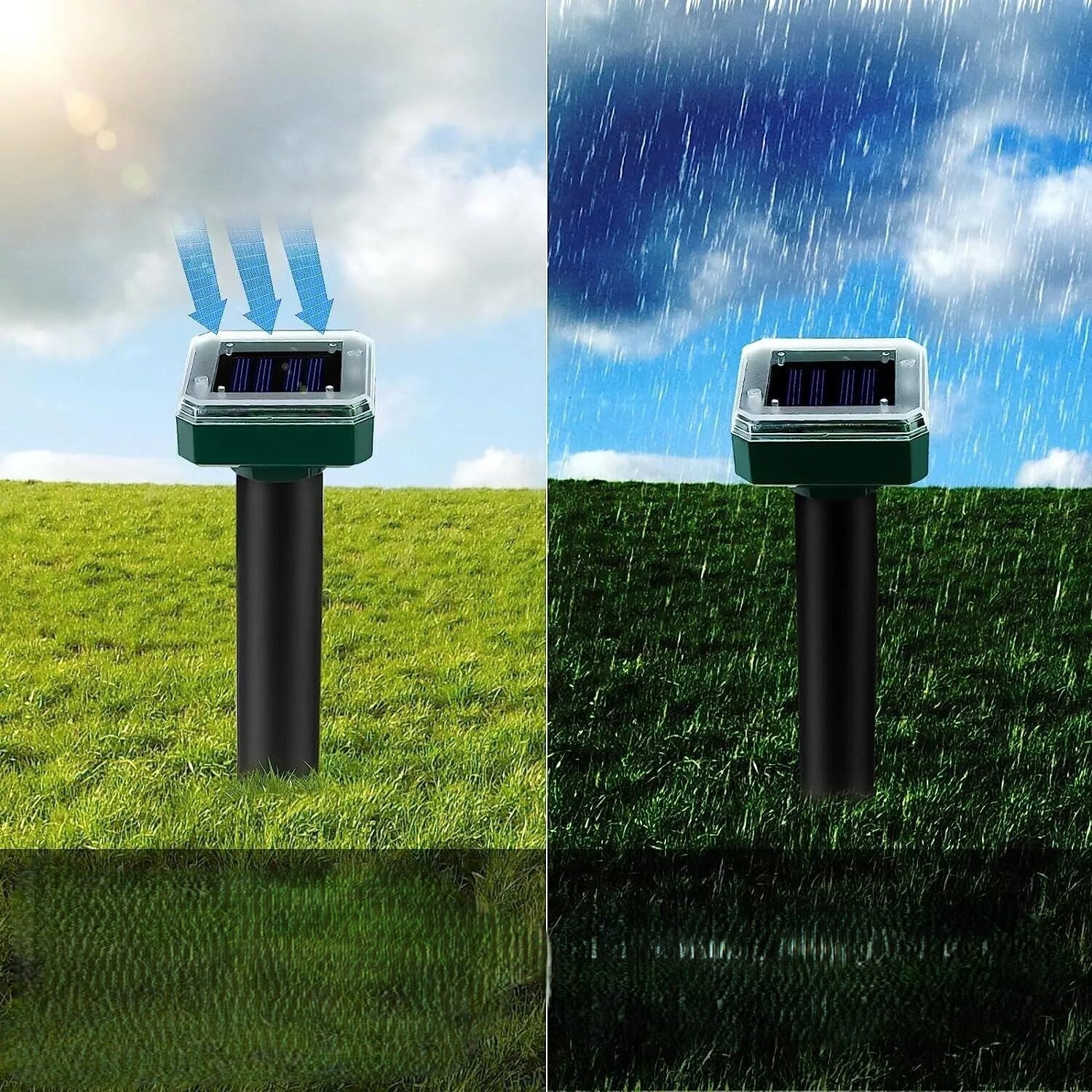 8er Pack Maulwurf-Abwehr Solar Sonic Erdmäuser Repeller Gopher Abwehr Vole