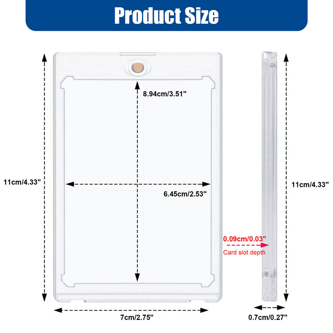 30er Pack Magnetische Trading-Sportkartenhalter 35Pt One-Touch Hart UV-Schutz