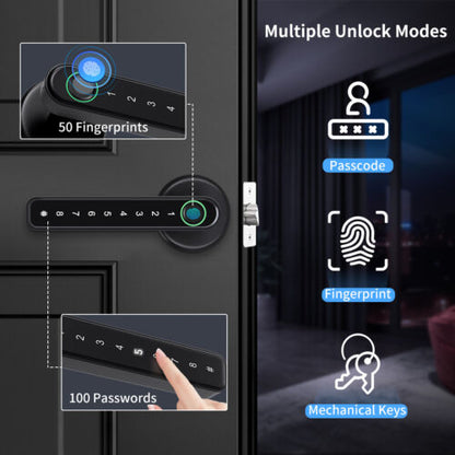 Smartes Türschloss Fingerabdruck App Zahlencode Keyless DIY Installation ohne Abo