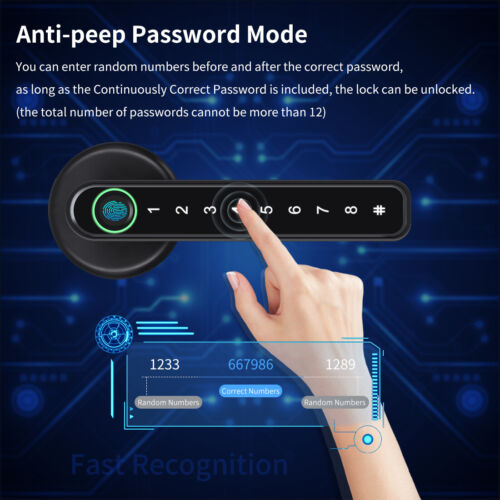 Smartes Türschloss Fingerabdruck App Zahlencode Keyless DIY Installation ohne Abo