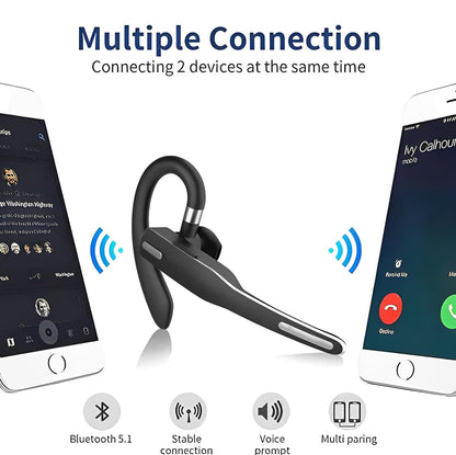Trucker Dual Mic Wireless Bluetooth 5.1 Geräuschunterdrückendes Headset/Ohrstück