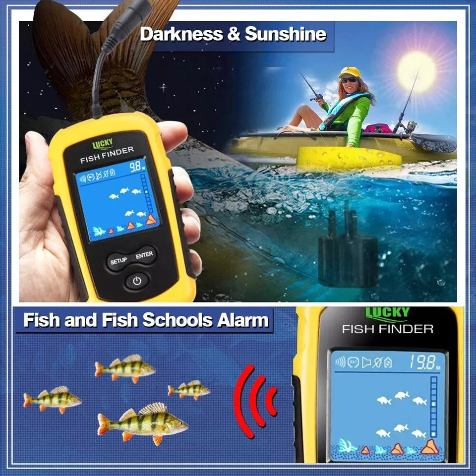 Tragbarer Fischfinder Handheld Tiefenanzeige für Kajak Fischfinder