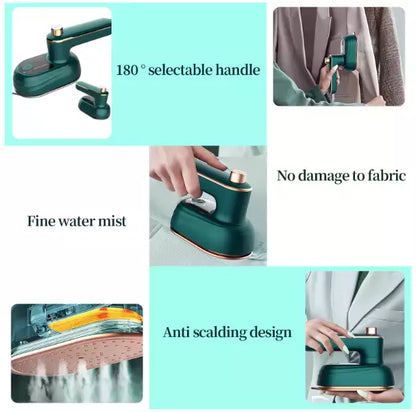 Mini Handheld Kleidungsdampfer mit Antihaft-Keramiksohle – Unterstützt trockenes und nasses Bügeln