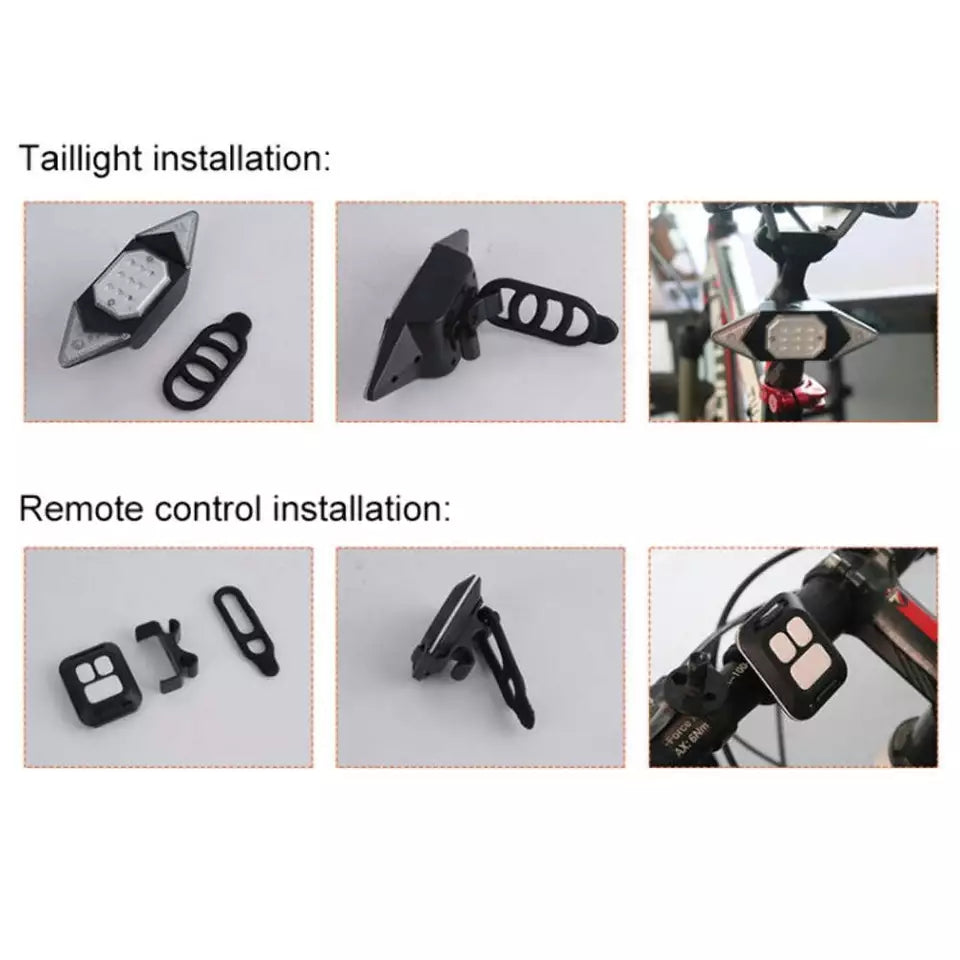 Fahrradblinker Wasserdicht Fernbedienung Drahtloses Rücklicht USB wiederaufladbare Fahrrad Rücklichter