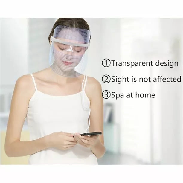 LED-Maske für die Hautpflege | Rotes Lichttherapie zur Anti-Aging und zur Reduktion von Unreinheiten