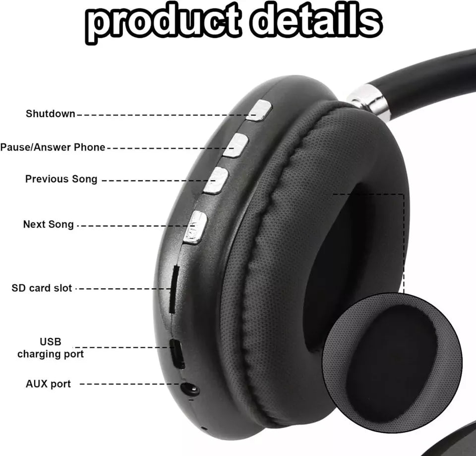 Kabellose Bluetooth-Kopfhörer | HiFi Stereo Sound, Aktive Geräuschunterdrückung &amp; Bequeme Passform für Reisen, Workouts &amp; täglichen Gebrauch