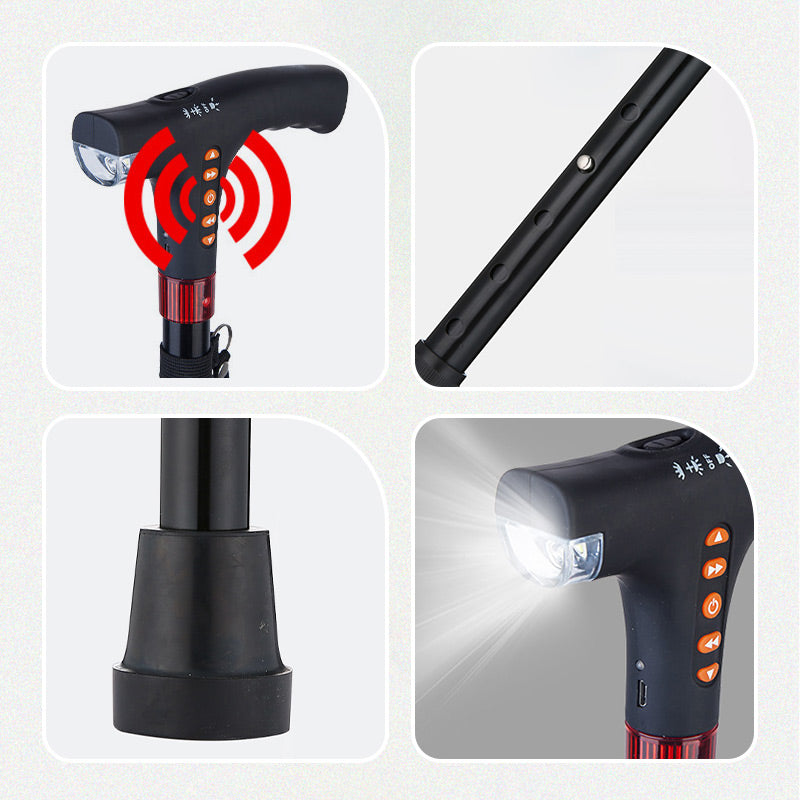 Intelligenter Spazierstock für Senioren - LED Licht &amp; Radio