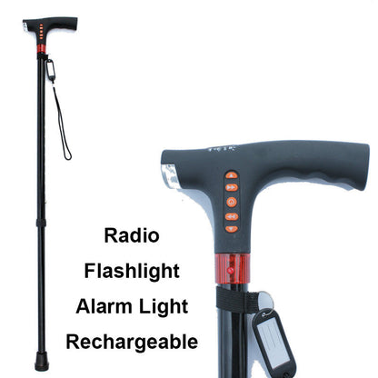 Intelligenter Spazierstock für Senioren - LED Licht &amp; Radio