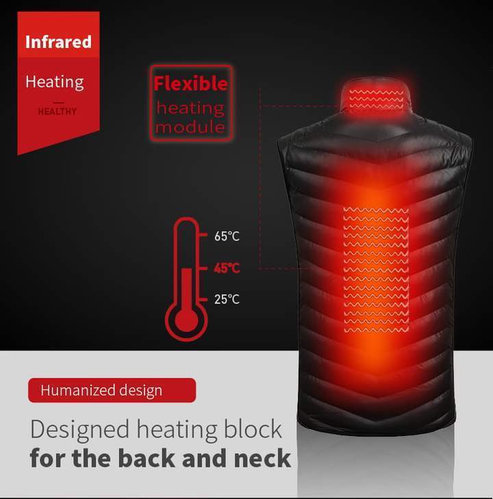 USB beheizbare Weste für Damen &amp; Herren – Verstellbare Heizstufen für Outdoor &amp; Alltag