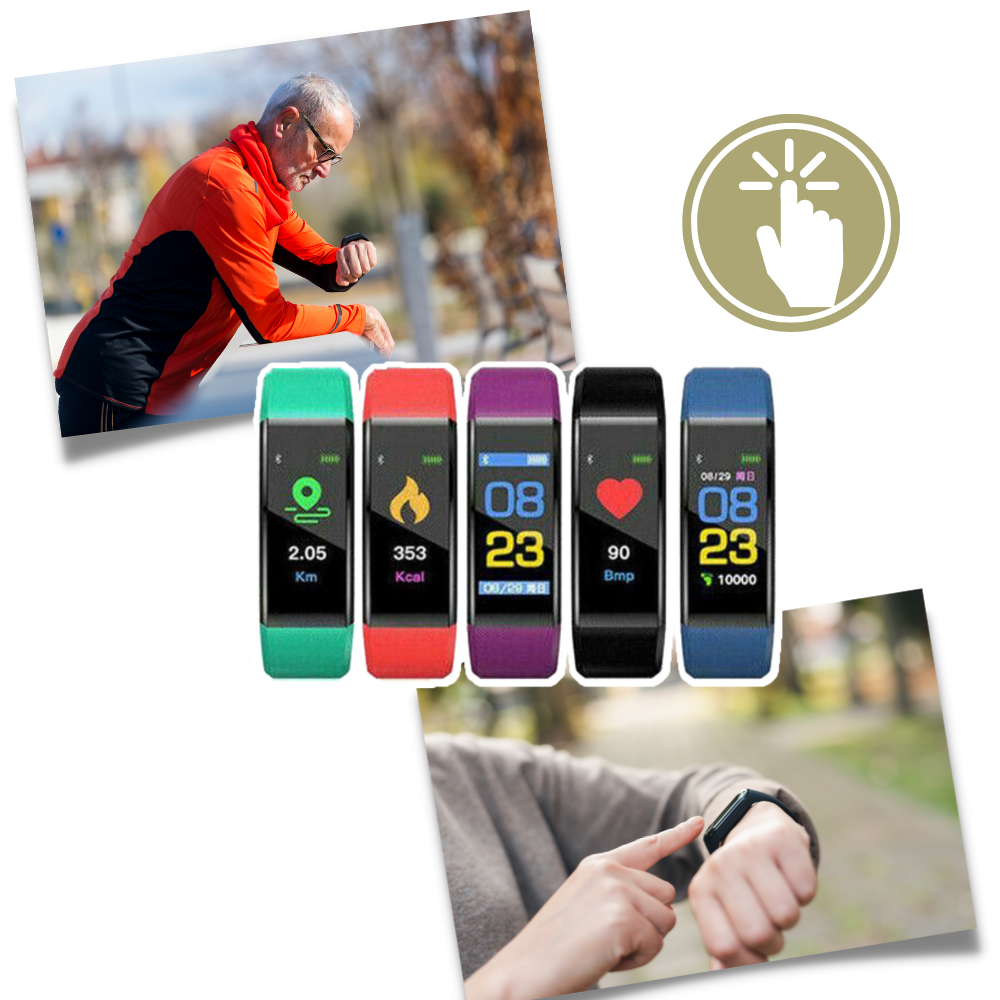 Senior Smartwatch – Basis-Fitness-Tracker mit Schrittzähler, Herzfrequenzmesser &amp; benutzerfreundlichem Design