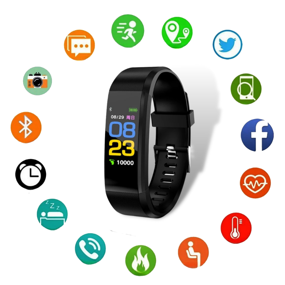 Senior Smartwatch – Basis-Fitness-Tracker mit Schrittzähler, Herzfrequenzmesser &amp; benutzerfreundlichem Design
