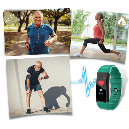 Senior Smartwatch – Basis-Fitness-Tracker mit Schrittzähler, Herzfrequenzmesser &amp; benutzerfreundlichem Design