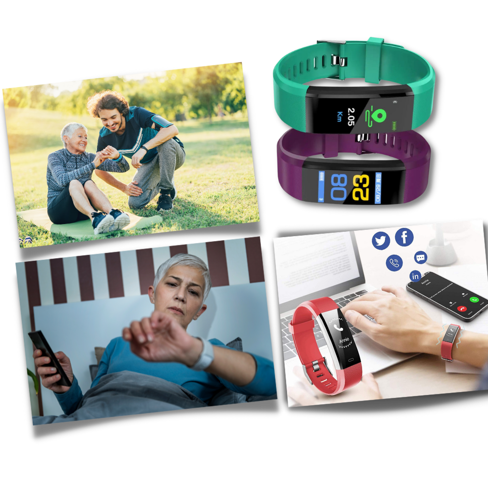 Senior Smartwatch – Basis-Fitness-Tracker mit Schrittzähler, Herzfrequenzmesser &amp; benutzerfreundlichem Design