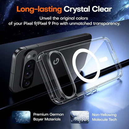 Stoßsicheres Google Pixel 9 Wireless Charging Clear Case