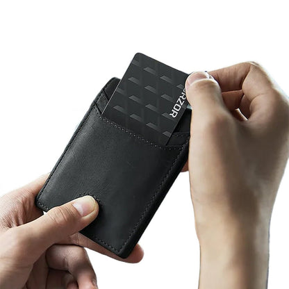 Elegante echte Leder AirTag Geldbörse