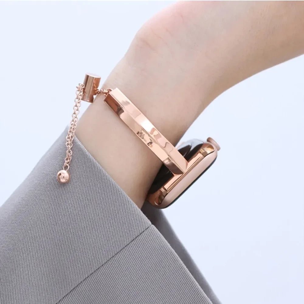 Damen Slim Edelstahl Link Armband für Apple Watch