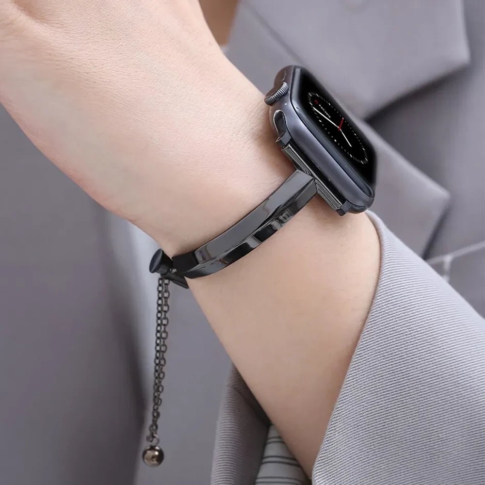 Damen Slim Edelstahl Link Armband für Apple Watch